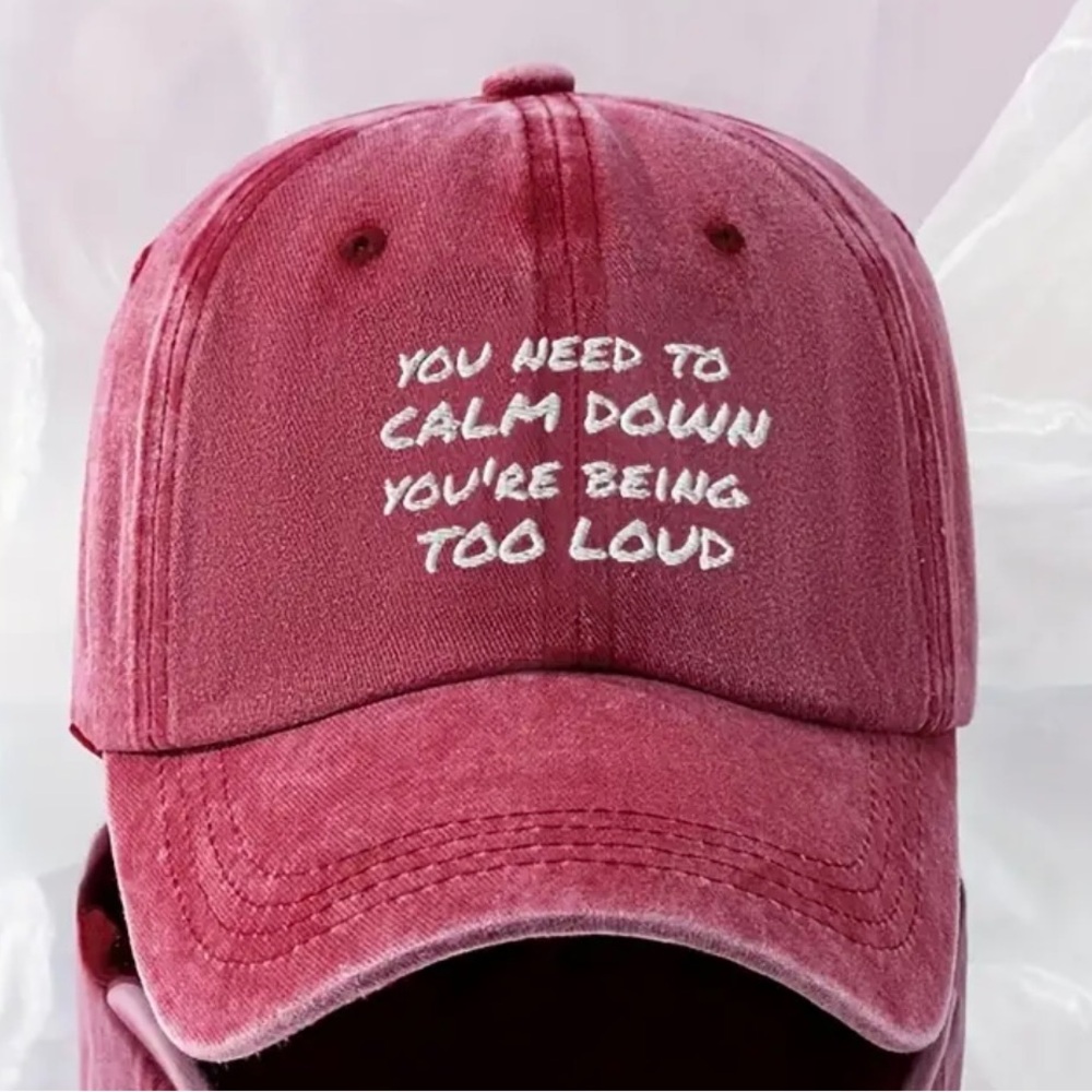 Rose Red Taylor Swift Lyrics Baseball Cap Adjustable Hat 
You Need to Calm Down